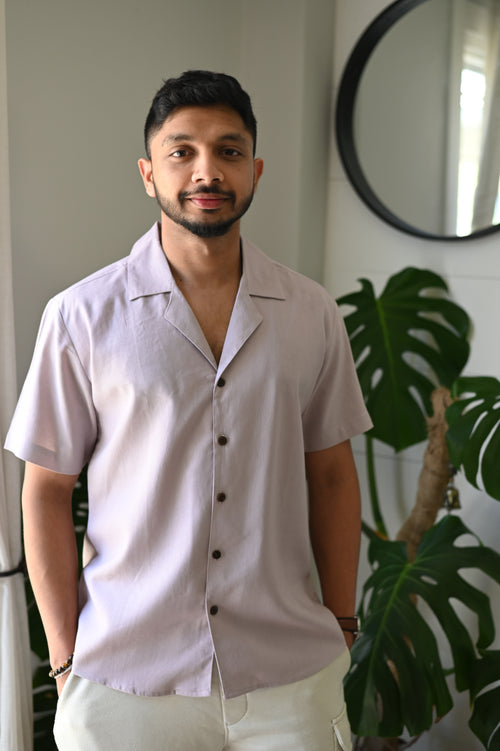 Relaxed Linen Revere Collar Shirt