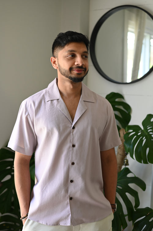 Relaxed Linen Revere Collar Shirt