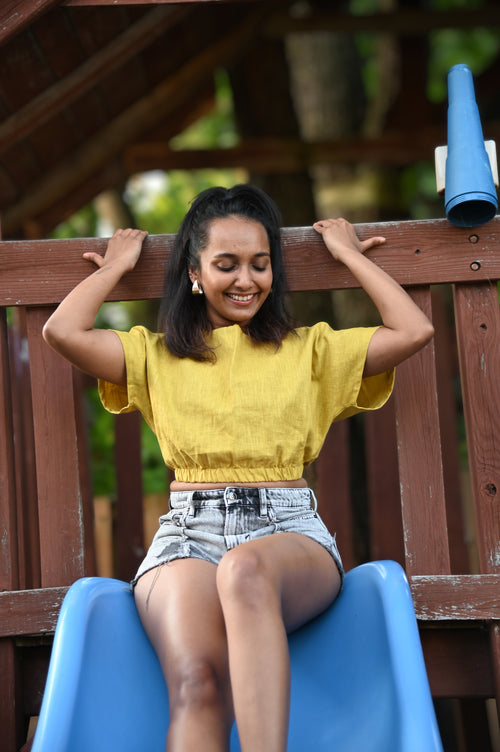 Yellow Crop Top